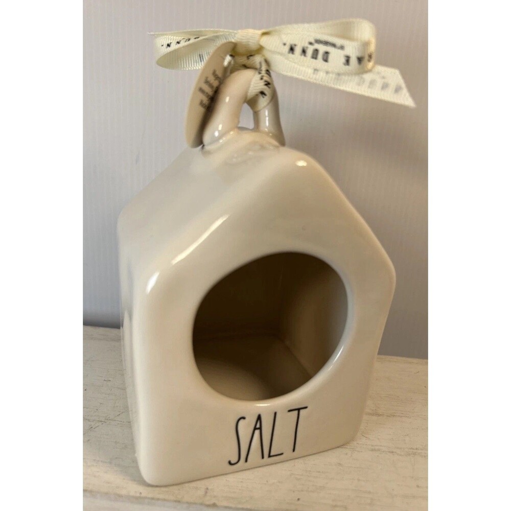 Rae Dunn Salt Pig Farmhouse Birdhouse Salt Container Artisan Collection 5.5"